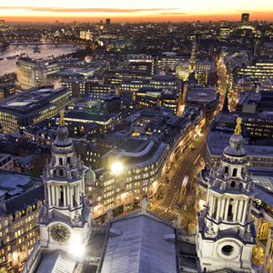 Aussicht vom Dach der St. Paul's Cathedral über London